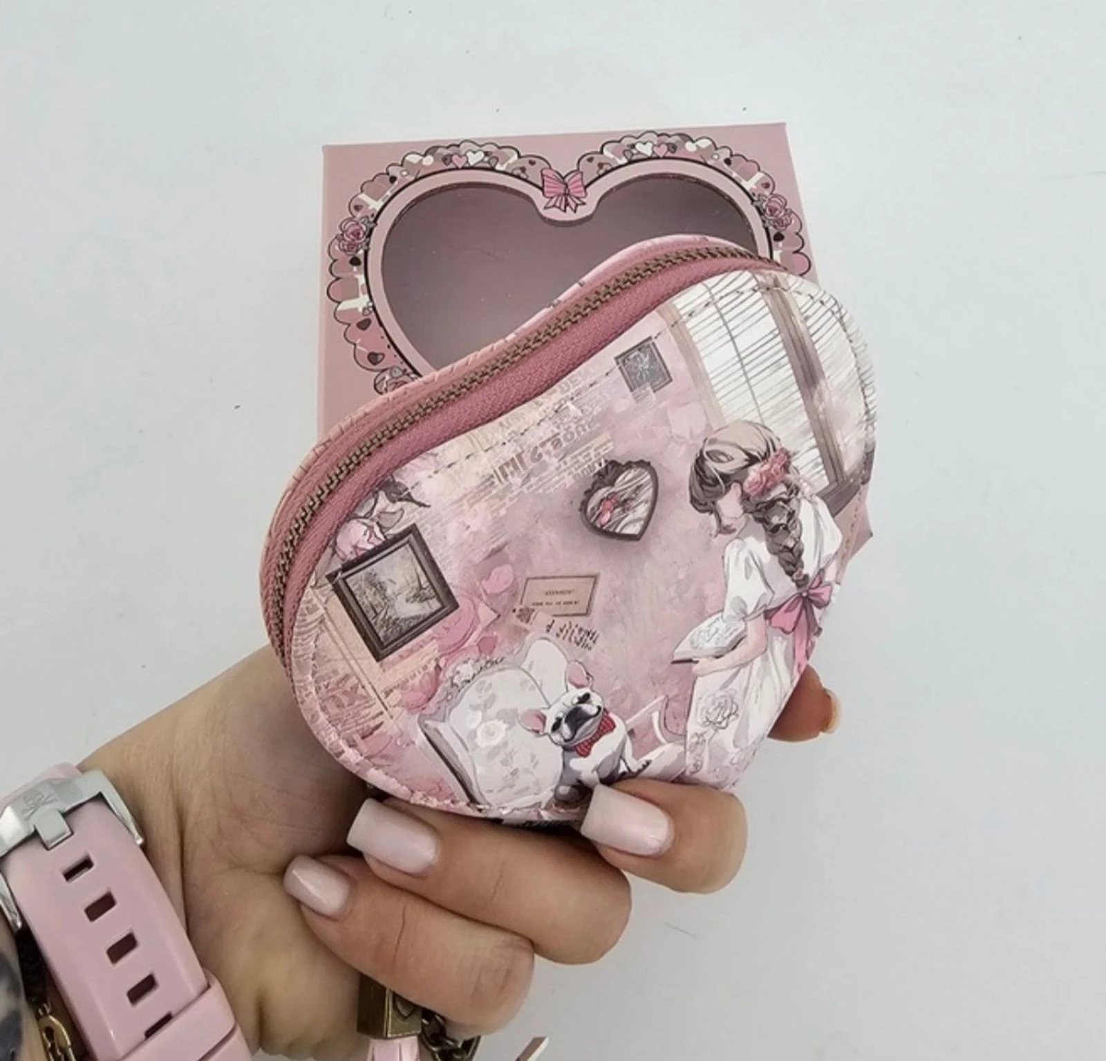 Monedero Sweet Candy corazón rosa 🩷